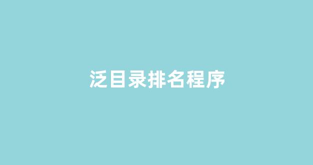 泛目录排名技术